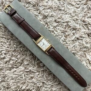 Vintage 80’s Hamilton Wilshire Tank Gold Plated Quartz Watch Registered Edition